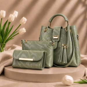 Premium 3 Pcs Women's Handbag Set