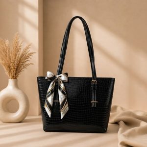 Crocodile Textured Tote Bag
