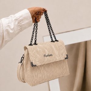 Lilac Textured Chain Bag